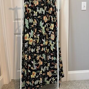 NWT LuLaRoe Floral Maxi Wrap Skirt in Black and Pastel